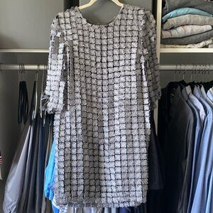 Elizabeth & James metallic 3D floral dress